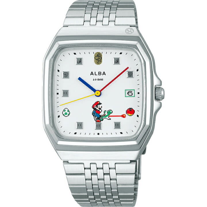 New]Seiko ALBA Mario World Series Unisex Watch Silver/White ACCK425 - BE  FORWARD Store