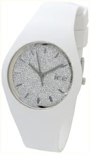 ice glitter white silver