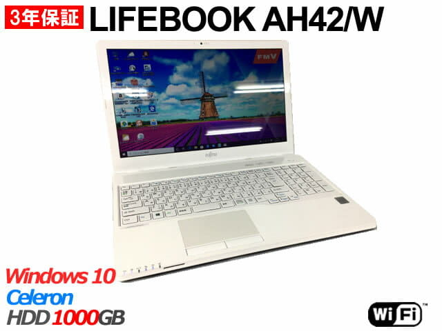 Used]FUJITSU LIFEBOOK AH42/W FMVA42WW Note A4 Windows 10 Home