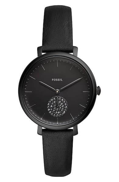New]☆FOSSIL Fossil JACQUELINE ES4490Black Stainless Steel/leather Watch  Black gurittsusutenresurezakuotsuanaroguredisu watch es4490 - BE FORWARD  Store