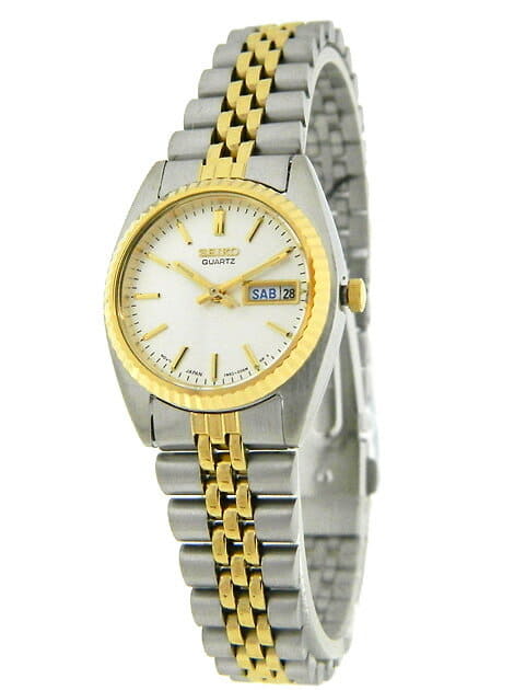 New]Seiko Ladies Quartz Watch Silver/Gold SWZ054 - BE FORWARD Store