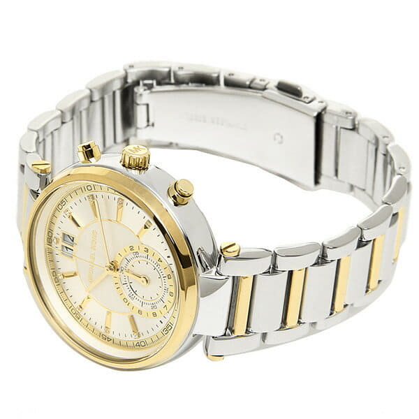 New]MK6225 Sawyer Silver X Gold analog Lady's Michael Kors clock