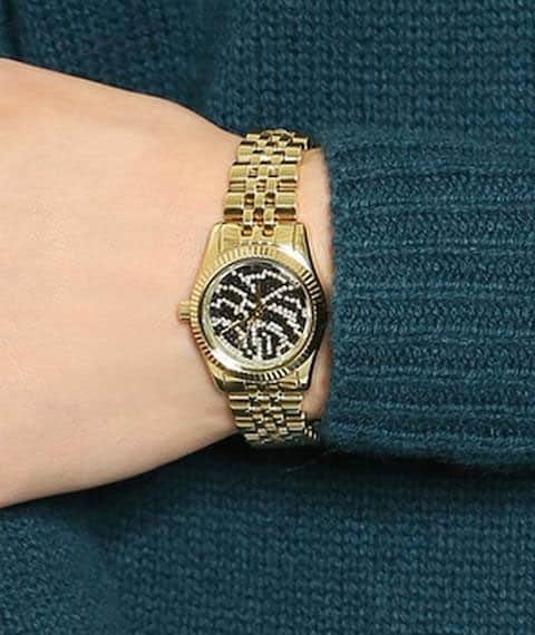 New]Lexington Lexington Small animal pattern crystal Gold Gold Lady's Michael  Kors clock MICHAEL KORS MICHAELKORS MK3300 - BE FORWARD Store