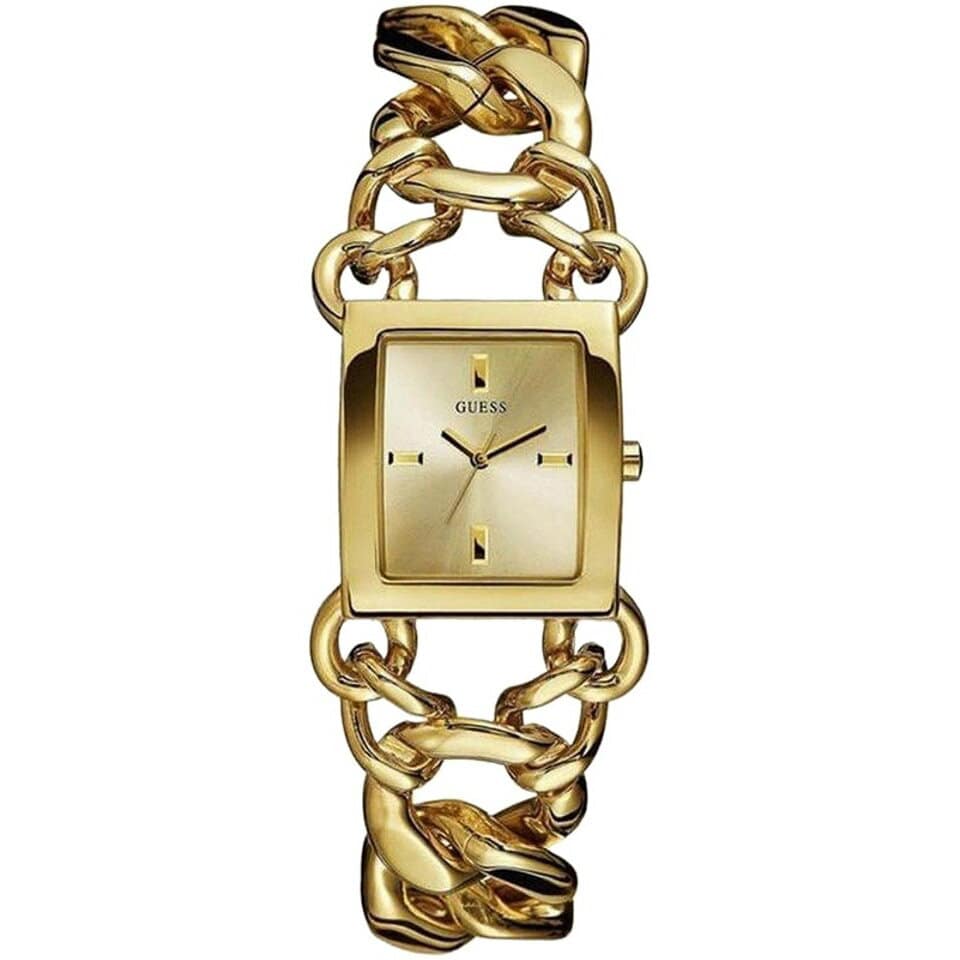 New]GUESS gesu w0438l2 Gold tone chain belt analog Lady