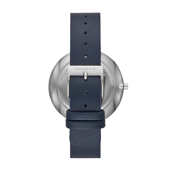 New]☆SKAGEN [Skagen] skw2812 blue leather Silver blue dial