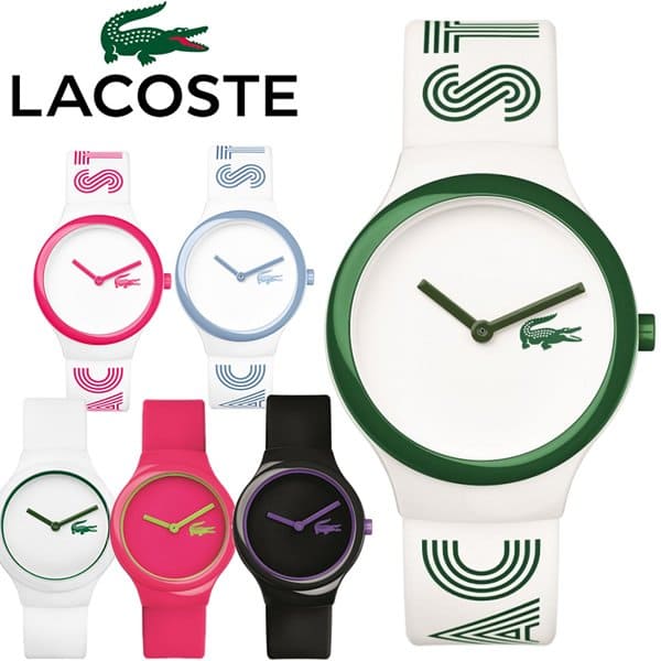New LACOSTE Crocodile Analog Quartz Watch 3 ATM Waterproof Plastic Rubber Belt for Unisex BE FORWARD Store