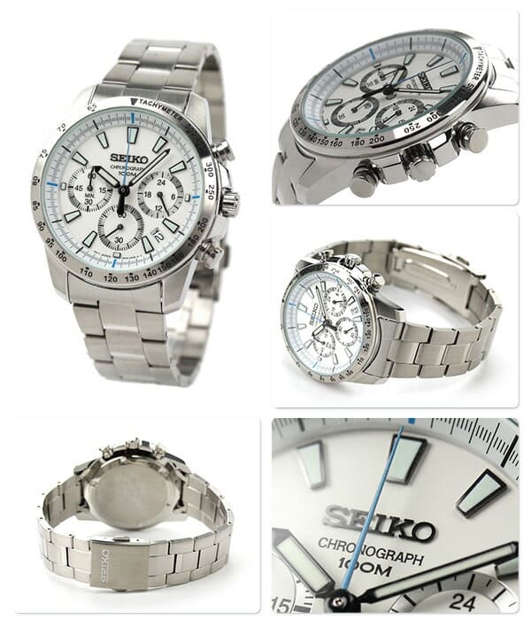 New]It is up to 64 times SEIKO reimportation Chronograph quartz SSB025P1  (SSB025PC) SEIKO mens watch white clock at card +18 time - BE FORWARD Store