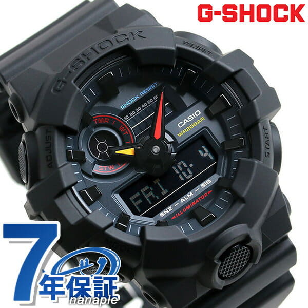 New]It is 1,000 yen G-SHOCK Black Neon mens watch GA-700BMC-1ADR Casio  G-Shock oar Black X multicolored black clock to card +18 time - BE FORWARD  Store
