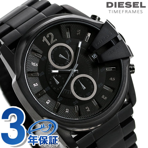New]It is 3,000 yen diesel clock mens master chief Chronograph DIESEL watch MASTER  CHIEF DZ4180 oar Black to card +18 time - BE FORWARD Store