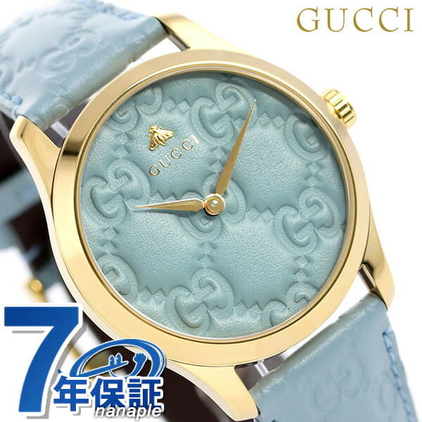 New]38mm Lady's watch YA1264097 GUCCI G-TIMELESS blue leather beltless at  card +18 time in up to 64 times Gucci clock G time - BE FORWARD Store