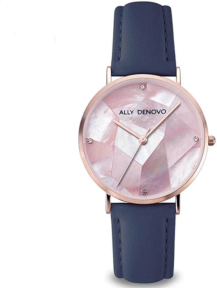 New]ALLY DENOVO Watch Rose Gold/Pink 36mm Gaia Pearl for Unisex  