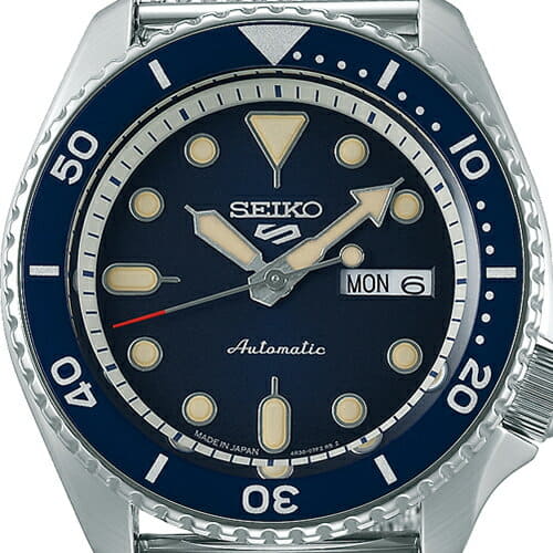 New]Seiko 5 Sports Men's Mechanical Automatic Winding Watch Navy Mesh Belt  SBSA015 - BE FORWARD Store
