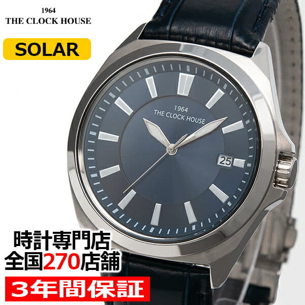 New]up to 30,000 yen OFF  up to 47 times The clock house MBC1004-NV1B mens  watch solar dark blue leather Navy magazine publication THE CLOCK HOUSE -  BE FORWARD Store