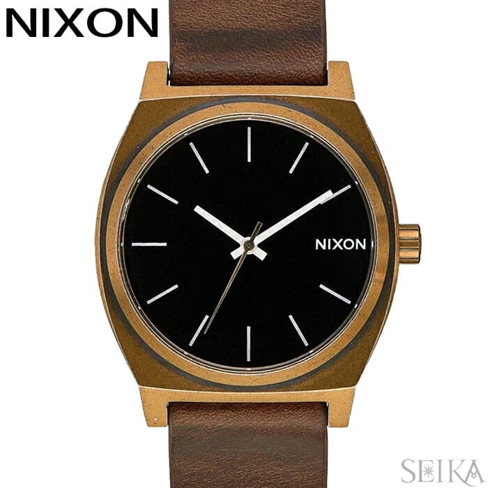 nixon time teller leather strap