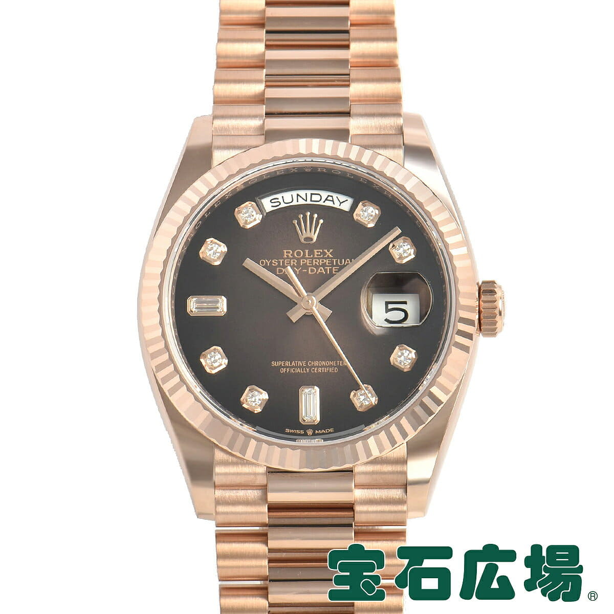 Rolex Day-Date Gents 18k Tridor Gold Champagne Diamond D, Photos 4 sur  Gmtbroker