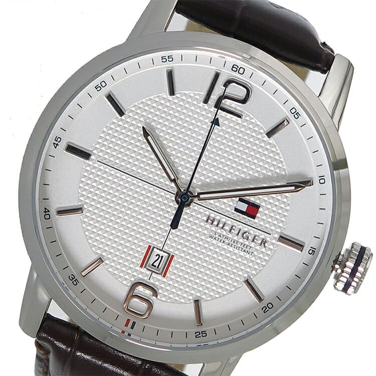 New]tomihirufiga TOMMY HILFIGER quartz mens 1791217 white - BE FORWARD Store