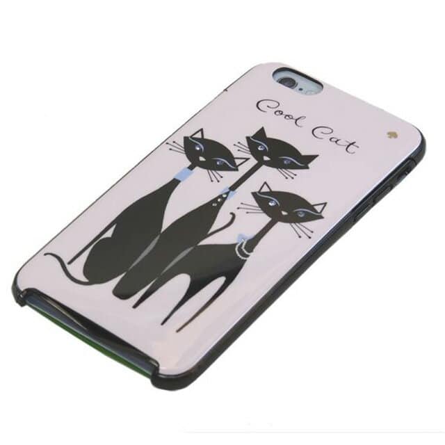 New]Christmas gift is unused on Kate spade kate spade NEW YORK 8ARU1578 974  Multi bijoux cat cat cat print case (for exclusive use of 6 Plus/6S Plus)  cover Jeweled Cool Cat IPhone