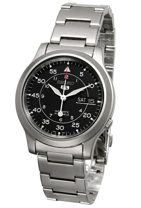 New][SEIKO import] SEIKO 5 SNK809K1 SEIKO five military Black metal belt  Automatic winding - BE FORWARD Store