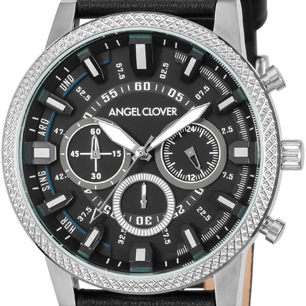 [New]ANGEL CLOVER Ridge Men's Chronograph Watch RD44SBK-BK - BE FORWARD ...