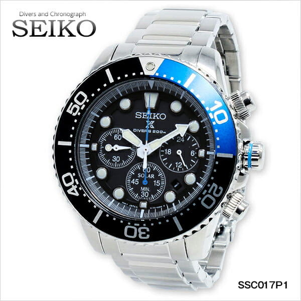 New](... 5/31) SEIKO SEIKO solar Chronograph diver SSC017P1 mens - BE  FORWARD Store