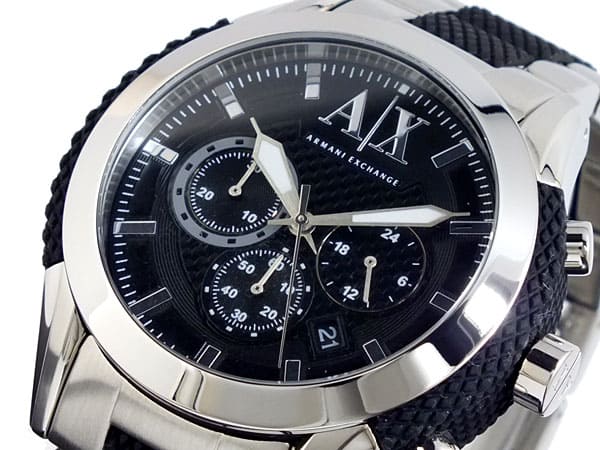 New]Armani exchange mens ARMANI EXCHANGE A/X Chronograph AX1214 Black - BE  FORWARD Store