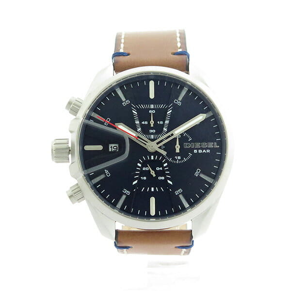 New Diesel DIESEL Kurono quartz mens DZ4470 Navy brown BE FORWARD Store