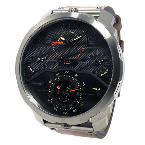 Diesel Men's Machinus Light Brown Leather Strap Watch DZ7359 -  HappyShopping24/7
