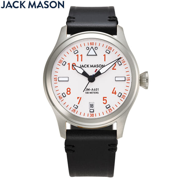 New Jack Mason JACK MASON aviation AVIATION Rescue Orange Japan model mens Ladies 38mm quartz white JM A401 005 BE FORWARD Store