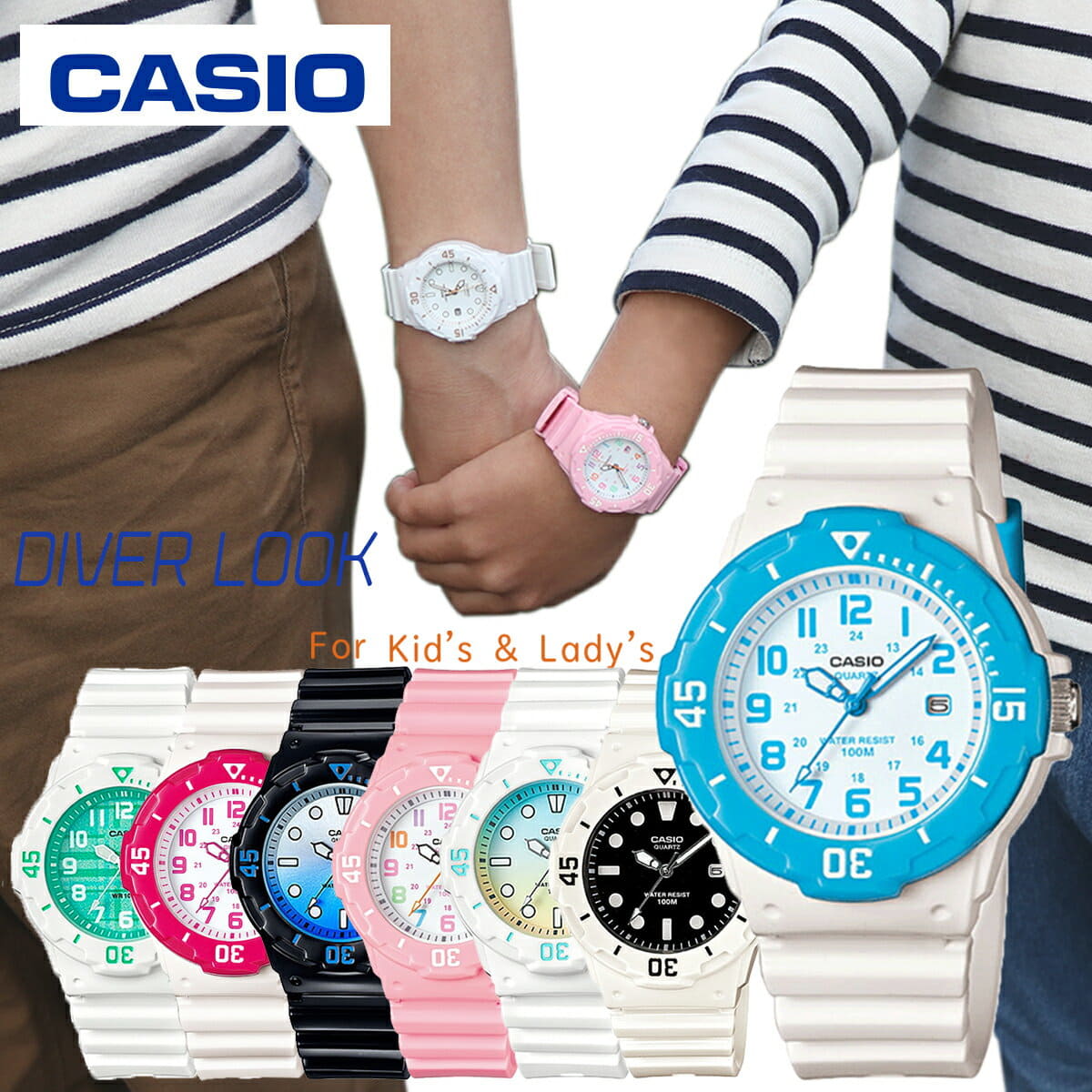 New]use for the Casio diver type CASIO LRW-200H waterproofing thin Ladies  Lady's girls Mini size calendar turn bezel analog affordable price child  Mini - BE FORWARD Store