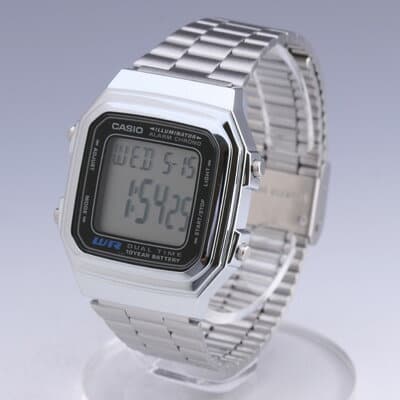 New]CASIO Casio A178WA-1 battery oblong chest Silver digital - BE FORWARD  Store