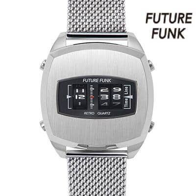 future funk retro quartz watch