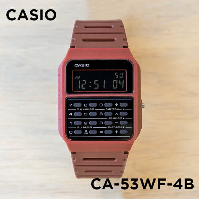 New Casio Casio Standard Ca 53wf 4b Mens Ladies Digital Data Bank Cali Curator Red Red Black Black Be Forward Store