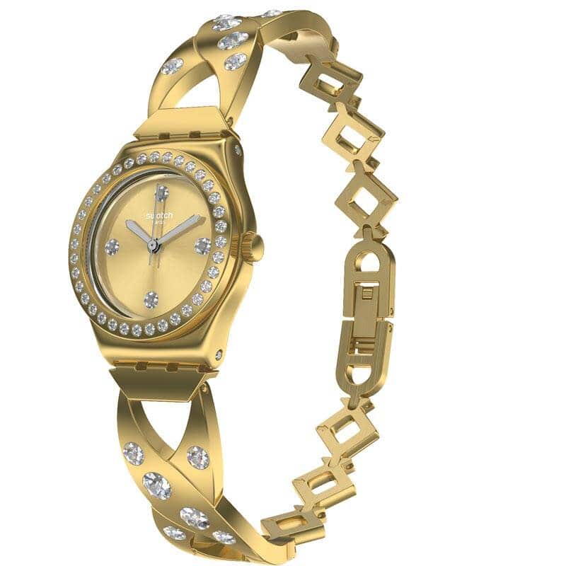 New]SWATCH ROSE HUG Irony Lady Originals Watch Stainless Steel