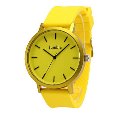 [New]Jumble Colorful Rubber Watch JMST03-YE - BE FORWARD Store