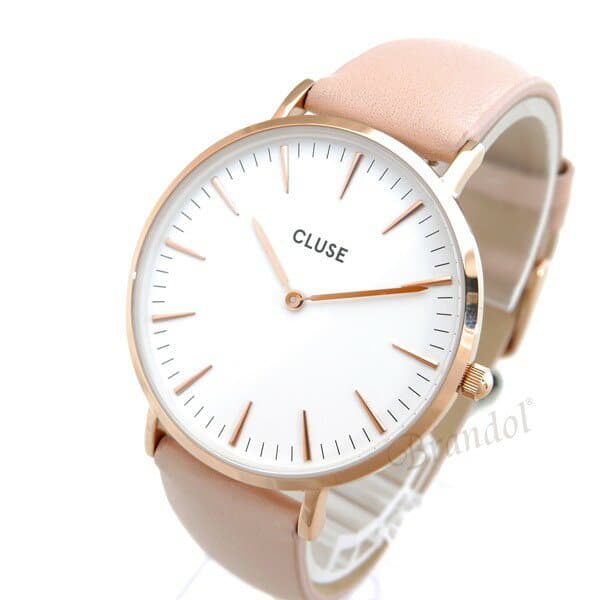 New CLUSE Watch La Boheme Rose Gold 38mm White Pink CL18014 BE FORWARD Store