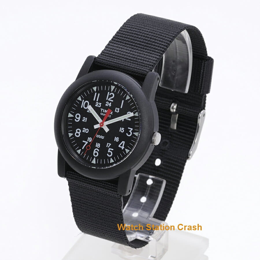 New mens TIMEX camper T18581 Timex CAMPER military oar Black nylon