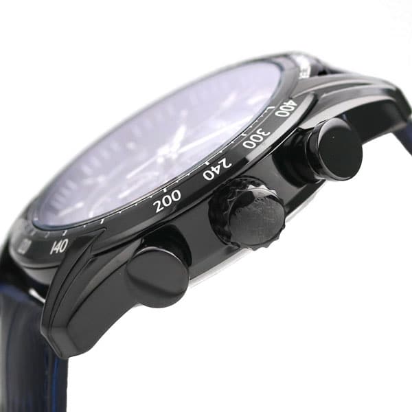 [New]VRay Chronograph VEDB00418 VERSACE Navy leather belt in Versace