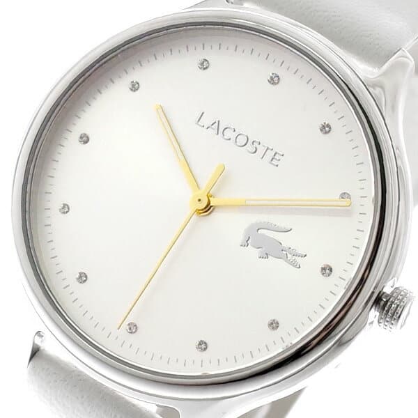 New]Lacoste LACOSTE Ladies 2001005 CONSTANCE quartz silver-white white - BE  FORWARD Store