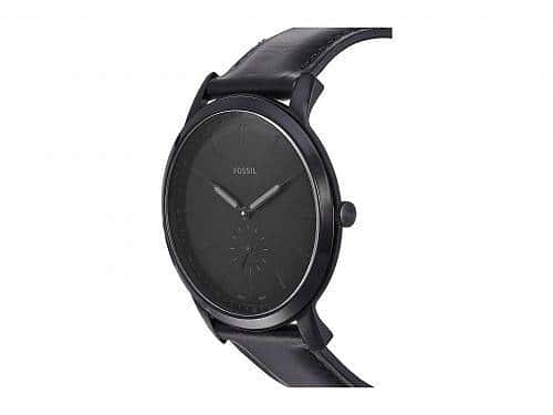 New fob watch Minimalist Three Hand Watch FS5447 Black Black Leather for the Fossil Fossil mens BE FORWARD Store