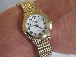 New g6 vintage precision by gruen quartz womens wrist watch gold