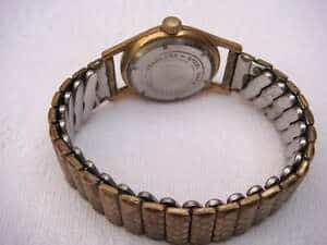 Montre Femme Vintage Plaqué Or, 15 Rubis - Marque Courtoise, Occasion, Non Testée