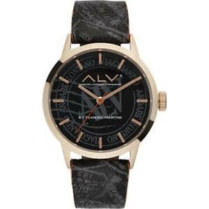 New]Martini Donna orologio donna alv by alviero martini alv0048 pelle nero  ros - BE FORWARD Store