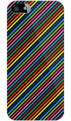 New]Rainbow stripe Black (soft TPU clear) for SE/5s/docomo YESNO