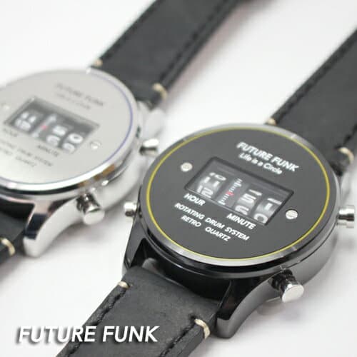 future funk retro quartz watch