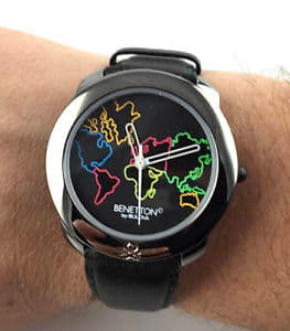 New]Benetton map vintage orologio benetton bulova map of world moddep watch  nos vintage quartz reloj - BE FORWARD Store