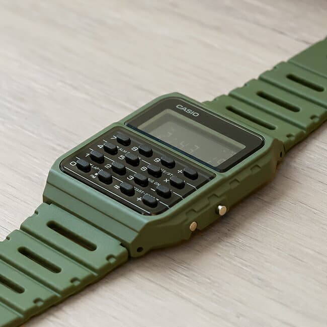 New Casio Casio Standard Ca 53wf 3b Mens Ladies Digital Data Bank Cali Curator Khaki Black Black Be Forward Store