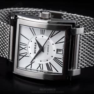New buran square milanaise russische uhr poljot 26142 handaufzug