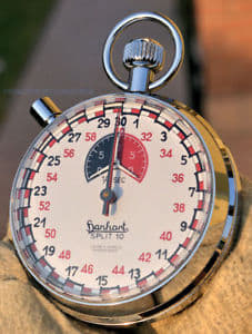 Chronomètre De Poche Vintage Hanhart 1/5 Sec - Années 70, état Parfait, Avec Boîte