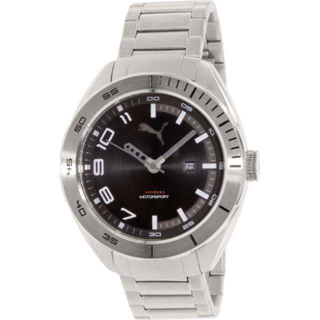 New]Puma Men's PU103951005 Silver Stainless-Steel Quartz Sport Watch unisex  - BE FORWARD Store