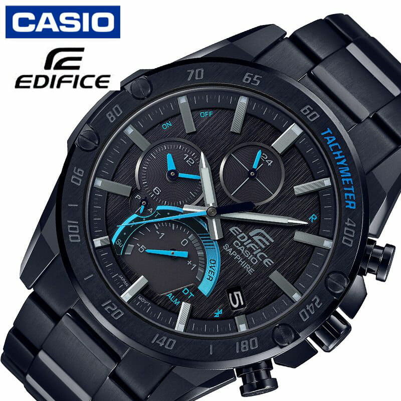 New][shipment on that day] kashioedifisusorasumaho cooperation GPS radio  time signal CASIO EDIFICE smartphone link EDIFICE Smartphone link mens  Black EQB-1000XYDC-1AJF cool Black black blue - BE FORWARD Store